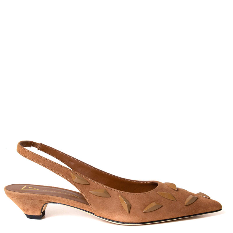 Maranui Women’s Studded Suede Leather Pumps