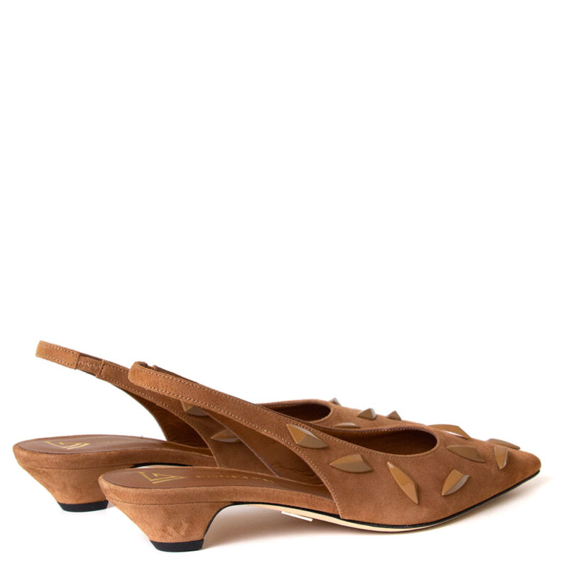 Maranui Women’s Studded Suede Leather Pumps - Image 4