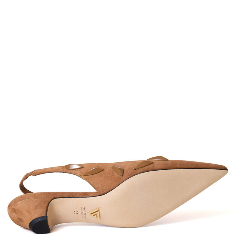 Maranui Women’s Studded Suede Leather Pumps - Image 5